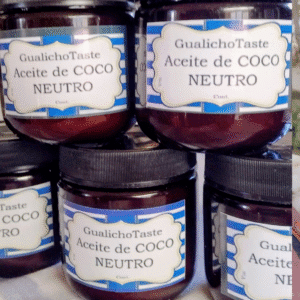 Frascos de aceite de coco